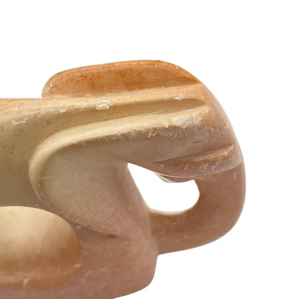Kenyan Soapstone hand carved Elephant napkin rings set of four tableware dinnerw